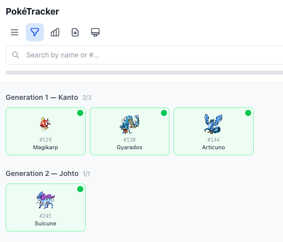 A way to filter out the cards that you already have